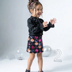 Devils N Angels Black Ruffle Top & Sequin Skirt Co-ord Set for 1-7 Years Girls Jaipur