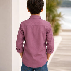 Boys Classic Solid Party Wear Shirt
