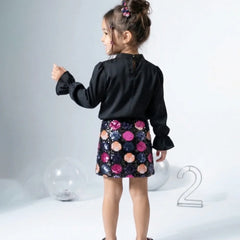 Devils N Angels Black Ruffle Top & Sequin Skirt Co-ord Set for 1-7 Years Girls Jaipur