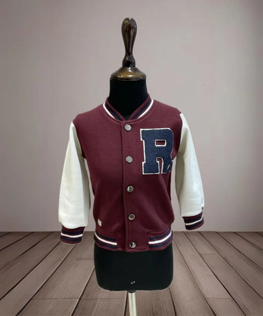 Smart Maroon Colored Jacket for Little One