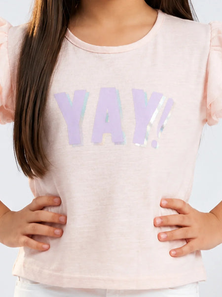 Blush Joy Ruffle Sleeve Top