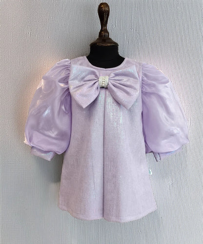 Light purple shimmer birthday frock for girls, Jaipur kidswear