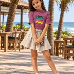 Stylish wine crop top for girls, Devils N Angels Jaipur, view 4
