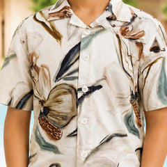 Boys Summer Vacation Printed Shirt