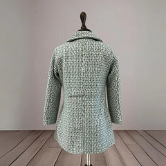 Green Colored Party Wear Coat for Girls