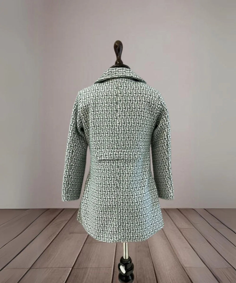 Green Colored Party Wear Coat for Girls