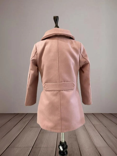 Peach Colored Party Wear Coat for Baby Girls