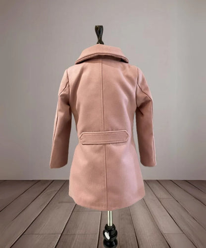 Peach Colored Party Wear Coat for Baby Girls