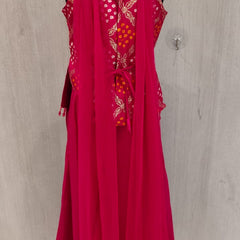 Rani Pink Bandhani Sharara for Girls | Kids Wedding Wear Jaipur