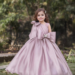 Pink Shimmer Princess Gown for Girls | Birthday Party Wear