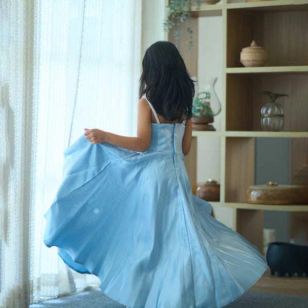 Affordable kidswear boutique blue gown, top children’s wear shop Jaipur