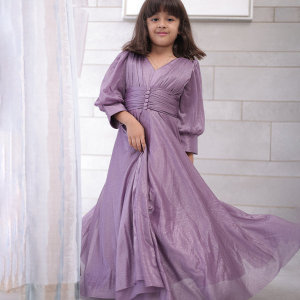 purple victorian fashion gown for girls 