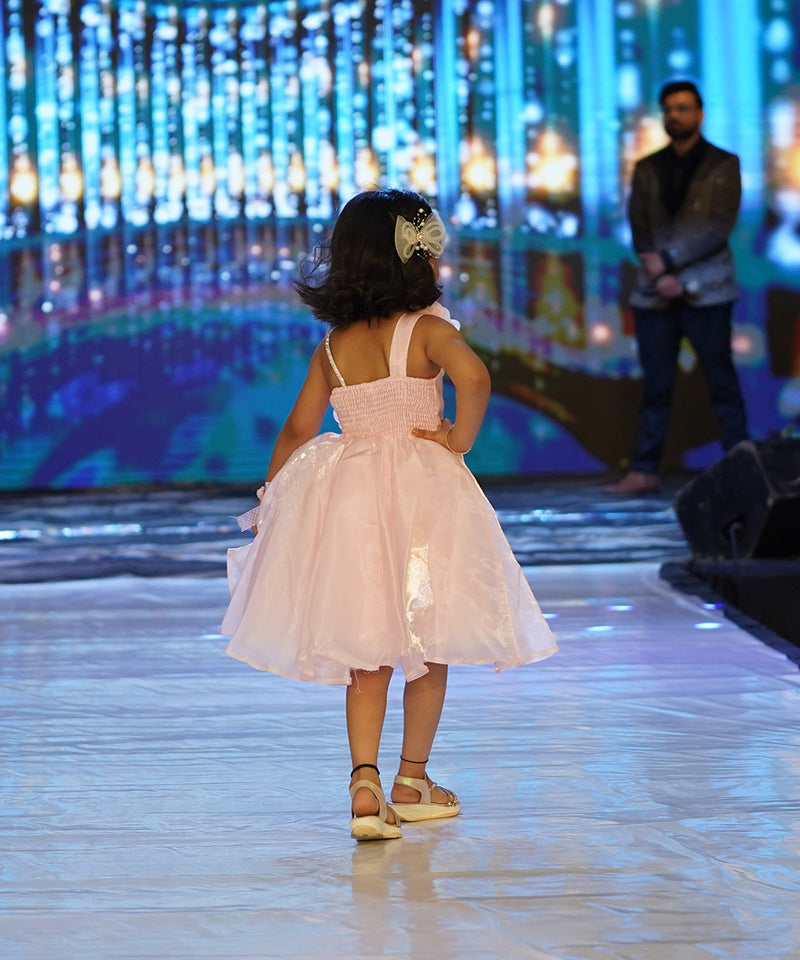 Best baby pink frock for girls, lightweight, floral detail, perfect for celebrations