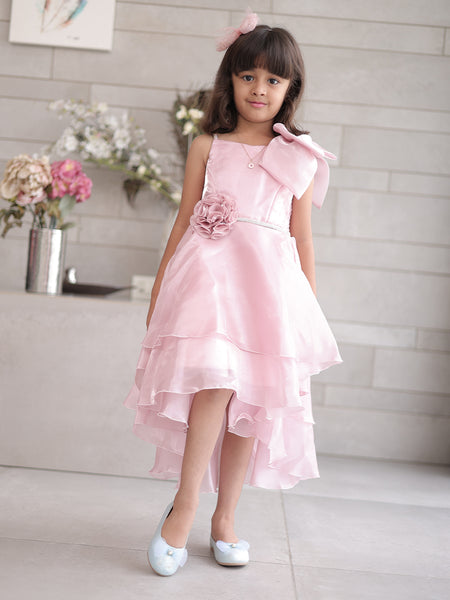 Elegant pink birthday dress for girls, branded children clothing Jaipur