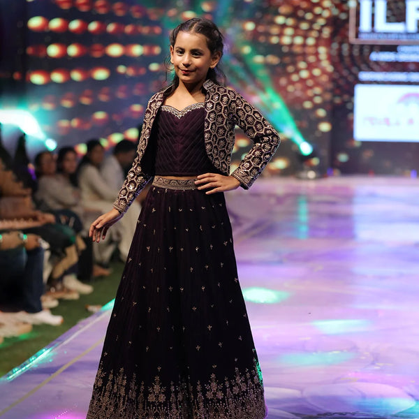 Girl wearing a traditional lehenga