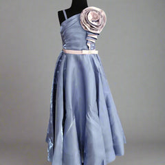 purple & pink floral gown for girls 