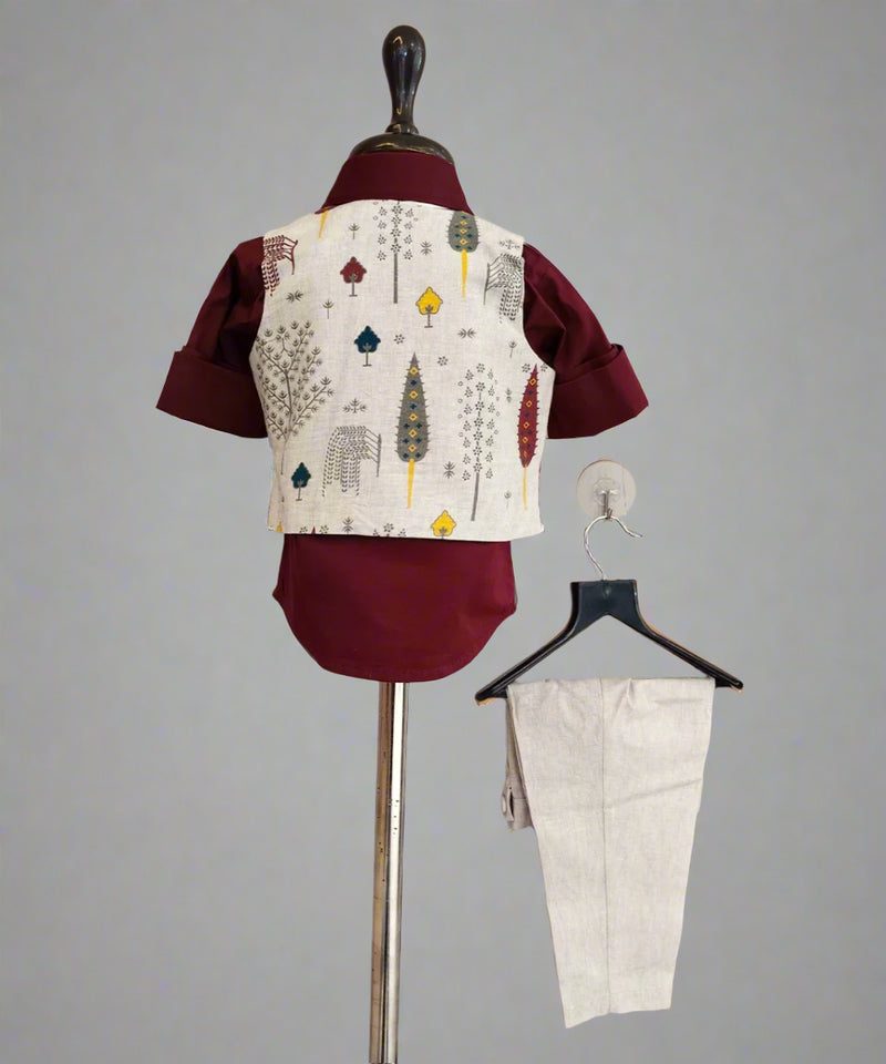 Party Wear Waist Coat Set For Boys Jaipur