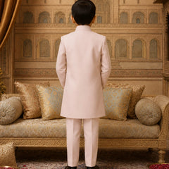 Boys Pink Indo Western Sherwani For Reception Jaipur