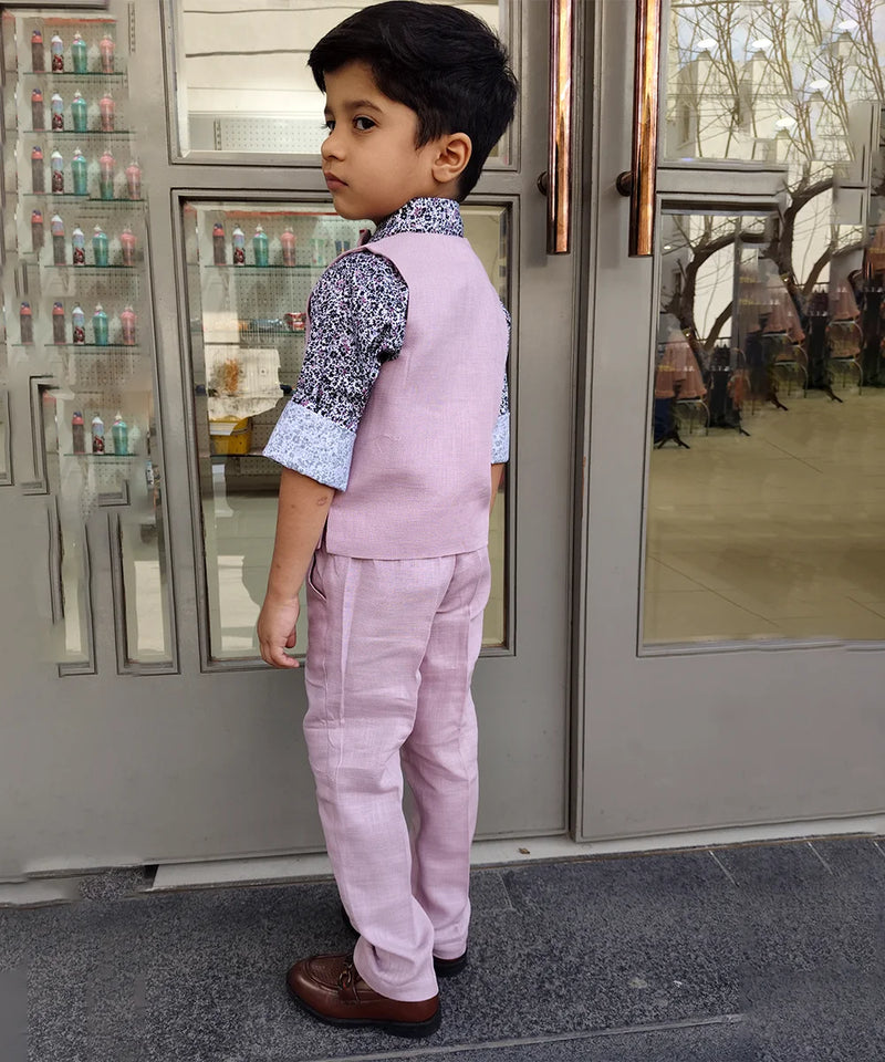 Party Wear Waist Coat Set For Boys