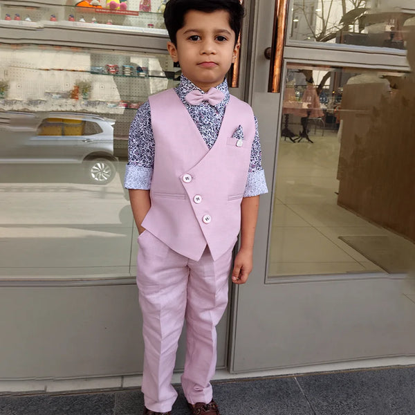 Party Wear Waist Coat Set For Boys
