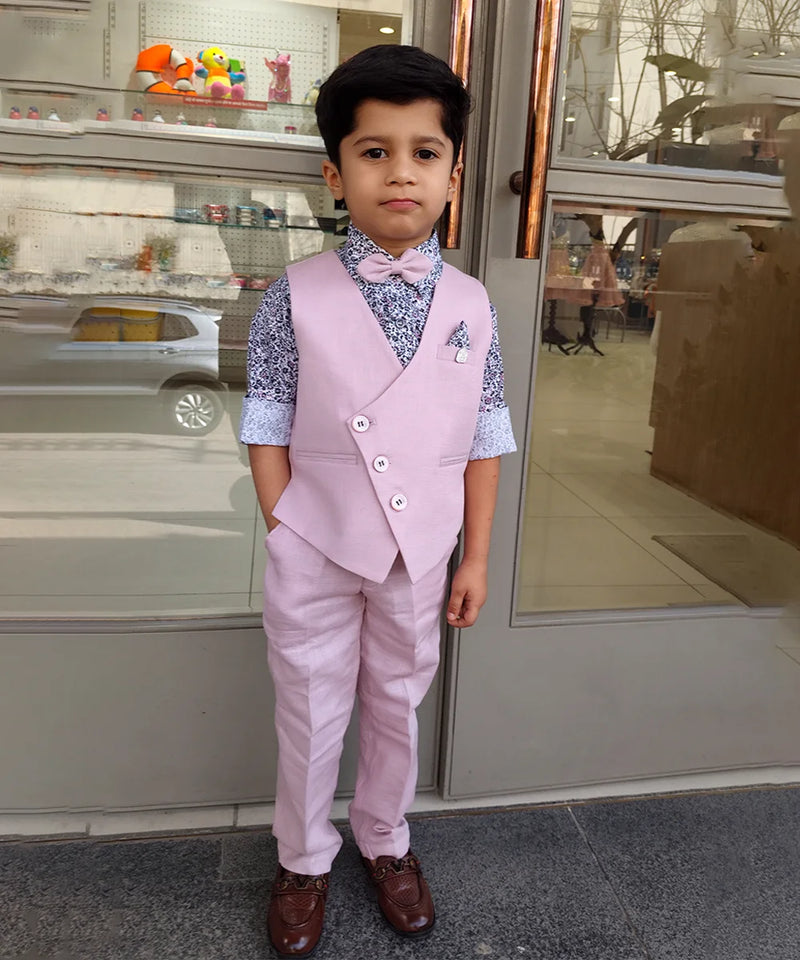 Party Wear Waist Coat Set For Boys