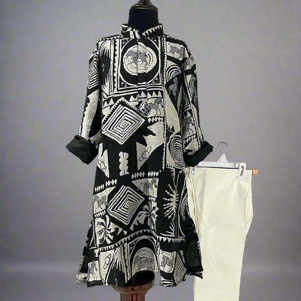 Stylish black printed boys kurta pyjama set in cotton, Jaipur partywear