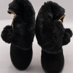 Fancy Black Boots for Baby Girls