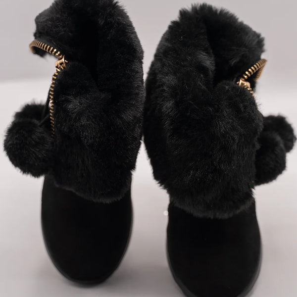 Fancy Black Boots for Baby Girls