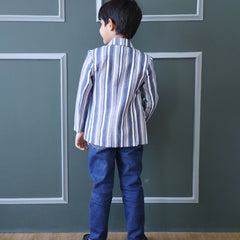 formal blue blazer set for boys
