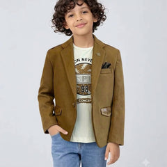 Tan Brown Colored Blazer Set for Winter Looks | Jaipur