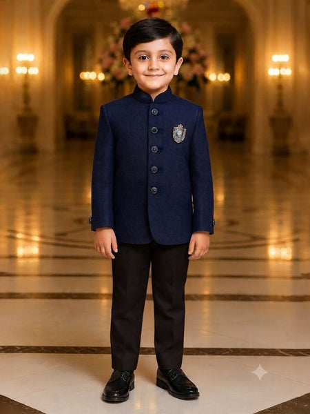 Navy Blue Colored Jodhpuri Coat for Party | Jaipur