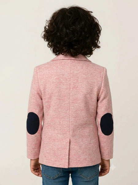 Boys Self-Textured Pink Color Blazer with T-Shirt 2-3 Years Jaipur
