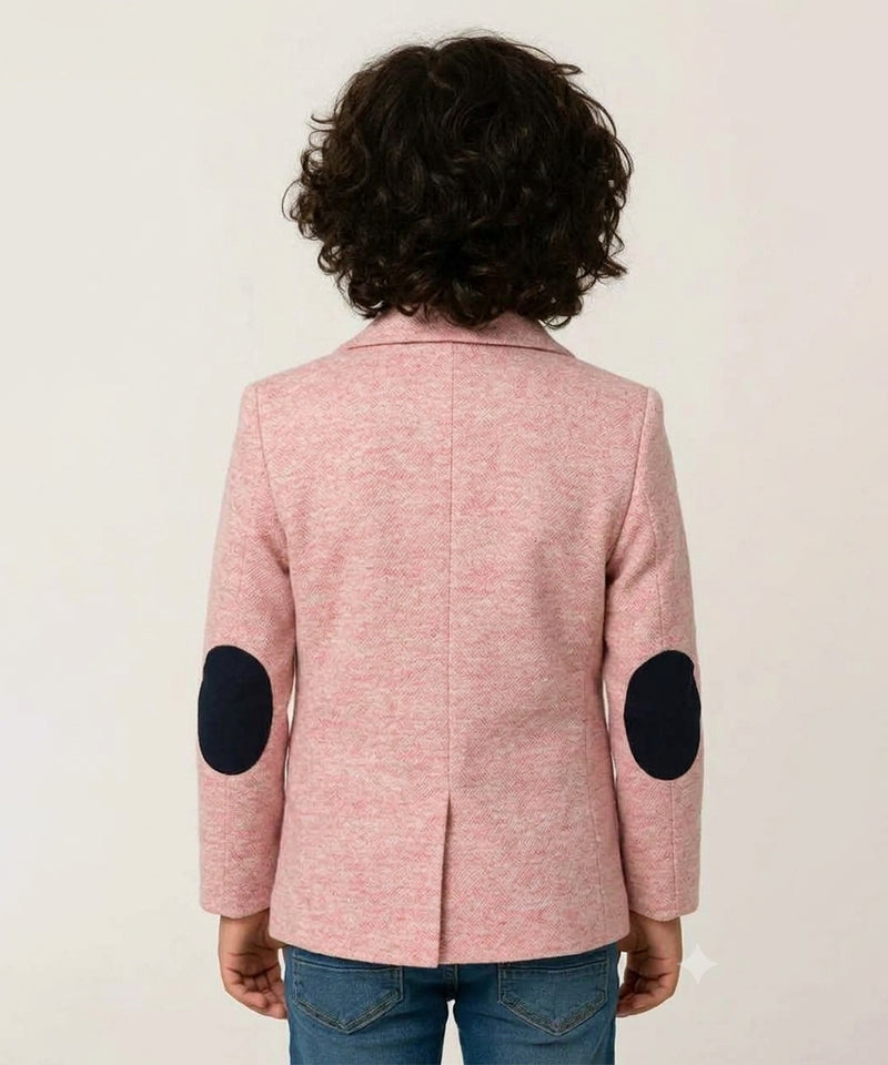 Boys Self-Textured Pink Color Blazer with T-Shirt 2-3 Years Jaipur