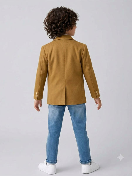 Tan Brown Colored Blazer Set for Winter Looks | Jaipur
