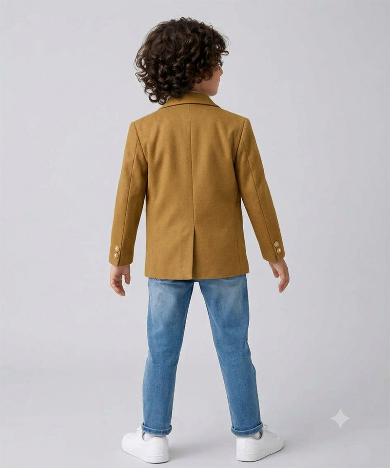 Tan Brown Colored Blazer Set for Winter Looks | Jaipur