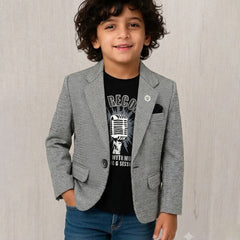 Boys Smart Party Wear Boys Blazer Outfit – Grey Designer Look 2-3 Years Jaipur