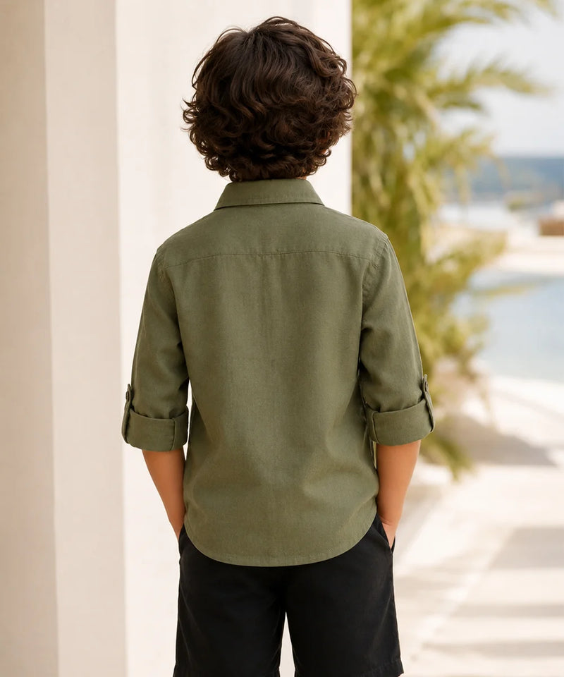 Boys Green Shirt For Birthday
