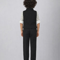 Black Waistcoat Suit Set for Boys Party Wear Jaipur