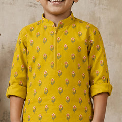 Printed festive kurta pajama for boys
