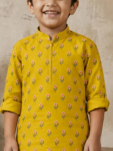 Printed festive kurta pajama for boys