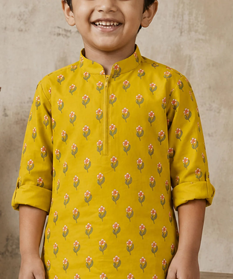Printed festive kurta pajama for boys