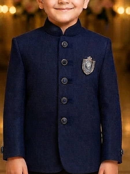 Navy Blue Colored Jodhpuri Coat for Party | Jaipur