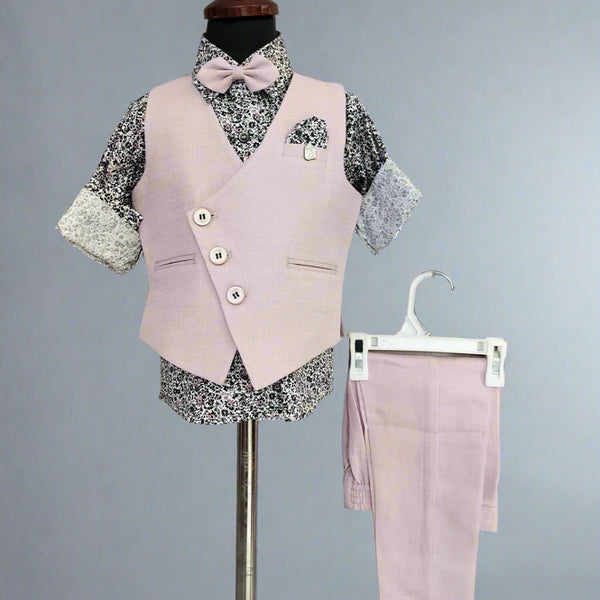 Party Wear Waist Coat Set For Boys
