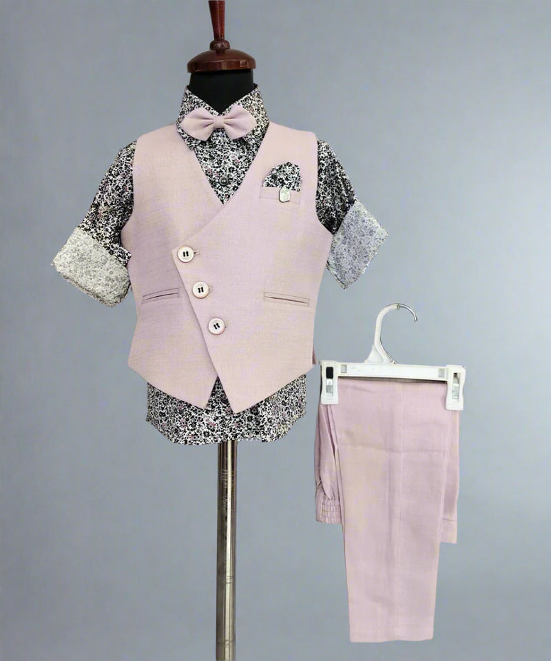 Party Wear Waist Coat Set For Boys