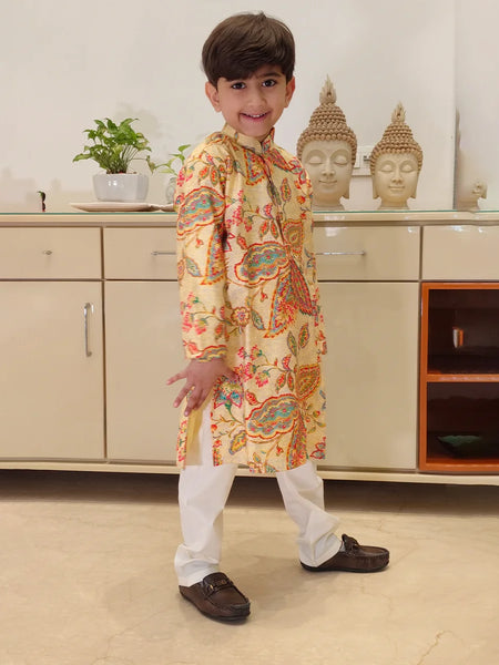 Full sleeve cotton kurta pyjama for boys, Rakhi special, kids clothing store Jaipur