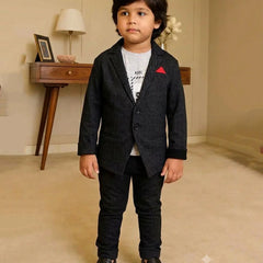Premium Boys Grey Formal Coat Set – Party & Wedding Collection | Jaipur
