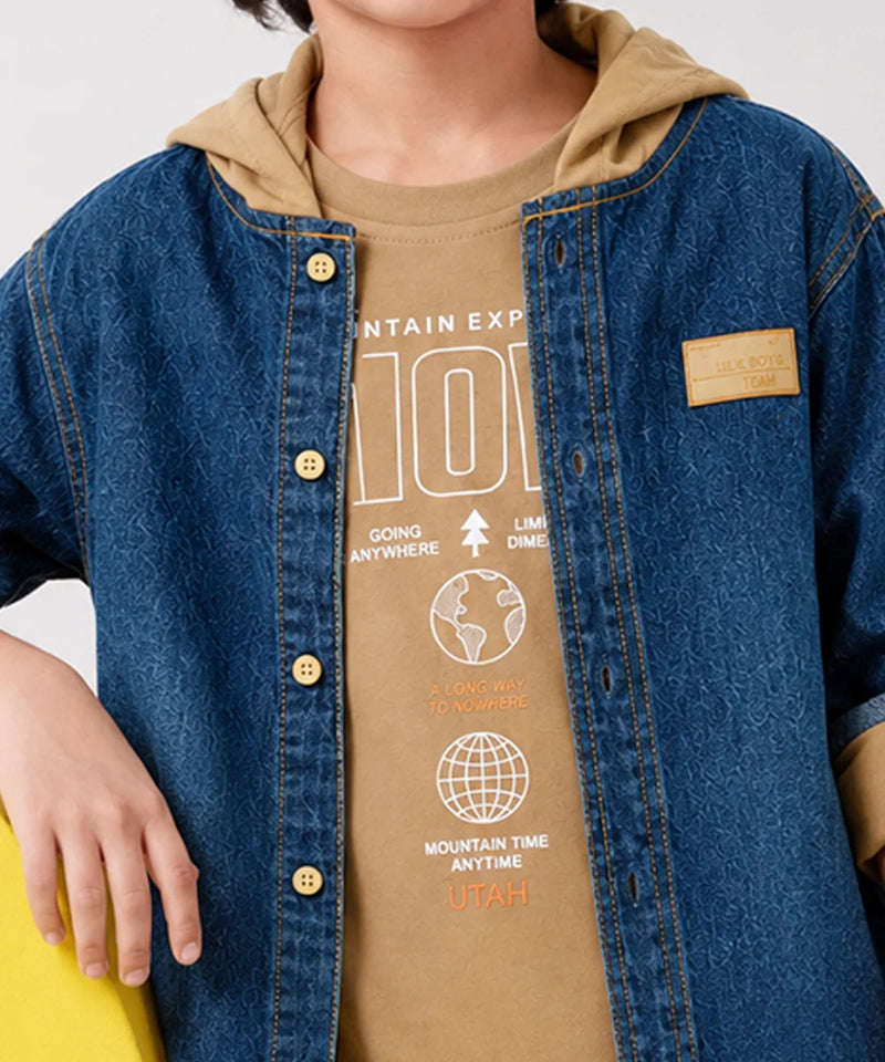 Boys Blue Hoodie Shirt