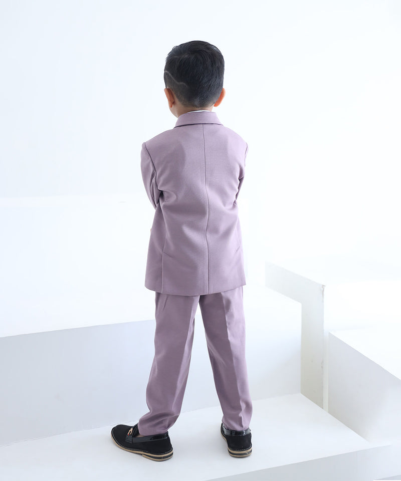 Elegant boys waistcoat coat suit in purple, Jaipur wedding wear for children