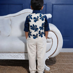 Boys Wedding Navy Waistcoat Set Jaipur