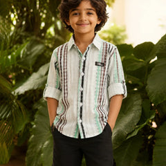 Boys Multi Striped Shirt